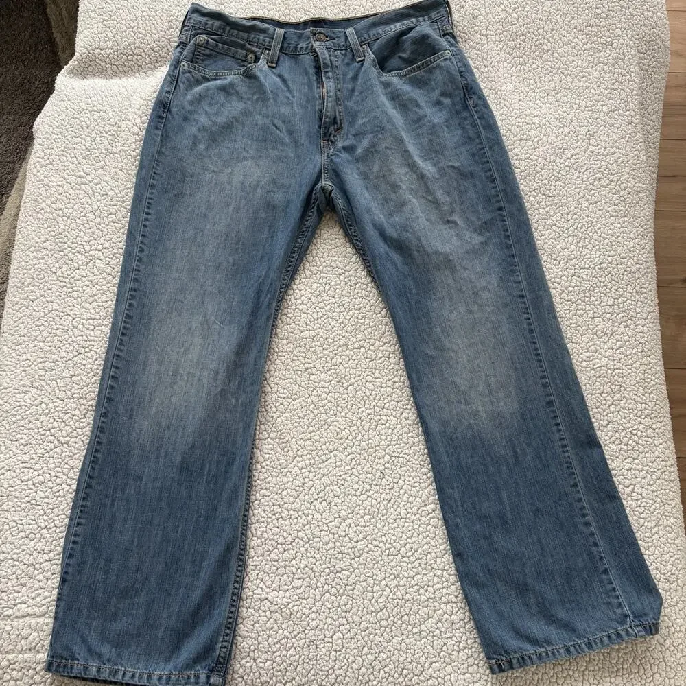Levi 527 Mens Jeans Size W 36 L 30 Blue Denim Slim Bootcut‎ Used Good Condition